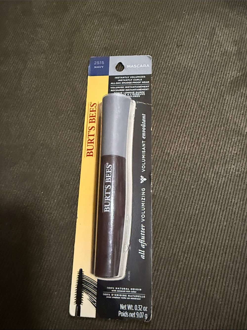 Burt's Bees Mascara - Brown and Silver Packaging
